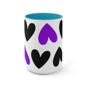 Pop Of Purple Hearts Mug