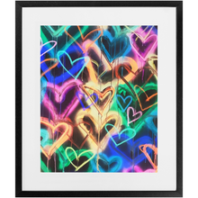 Load image into Gallery viewer, Neon Hearts Print