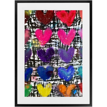 Load image into Gallery viewer, Splatter Hearts Framed Print
