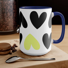 Load image into Gallery viewer, Pop Of Citron Hearts Mug
