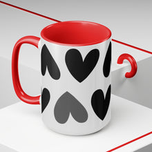 Load image into Gallery viewer, Pop Of Gray Hearts Mug
