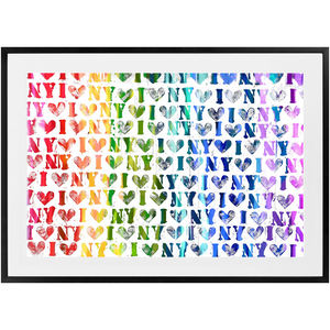 I Love New York Rainbow Print