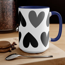 Load image into Gallery viewer, Pop Of Gray Hearts Mug
