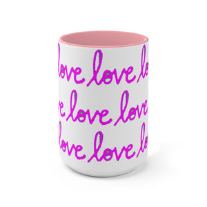 Pink Script Love Mug