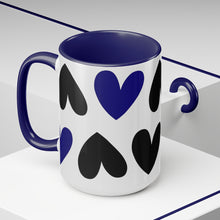 Load image into Gallery viewer, Pop Of Navy Hearts Mug
