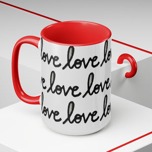 Black Script Love Mug