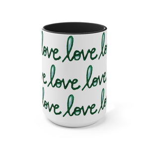 Green Script Love Mug