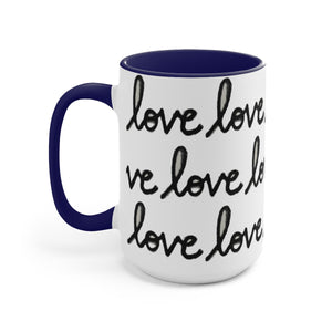 Black Script Love Mug