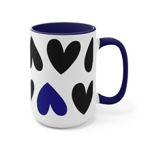 Load image into Gallery viewer, Pop Of Navy Hearts Mug
