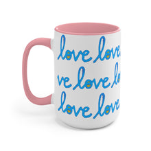 Load image into Gallery viewer, Light Blue Script Love Mug
