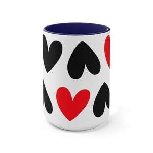 Pop Of Red Hearts Mug