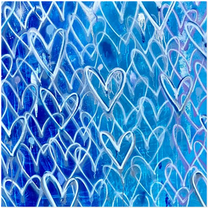 Blue Hearts Acrylic