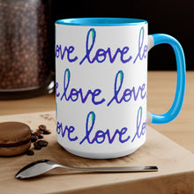 Load image into Gallery viewer, Blue Script Love Mug
