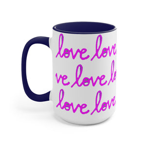 Pink Script Love Mug