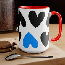 Load image into Gallery viewer, Pop Of Blue Hearts Mug
