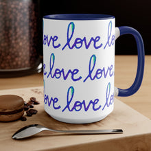 Load image into Gallery viewer, Blue Script Love Mug
