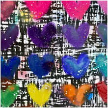 Load image into Gallery viewer, Splatter Heart Acrylic
