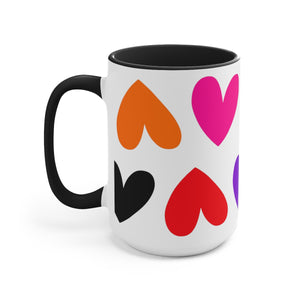 Multi-Color Hearts Mug
