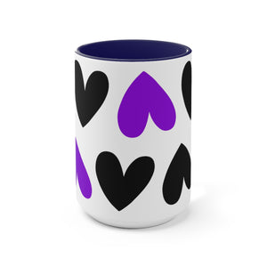Pop Of Purple Hearts Mug