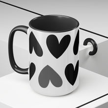 Load image into Gallery viewer, Pop Of Gray Hearts Mug
