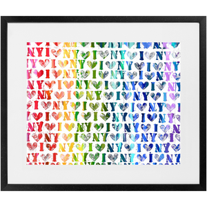 I Love New York Rainbow Print
