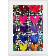 Load image into Gallery viewer, Splatter Hearts Framed Print
