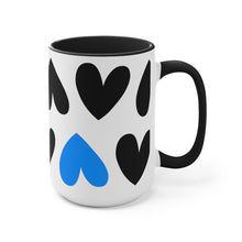 Load image into Gallery viewer, Pop Of Blue Hearts Mug
